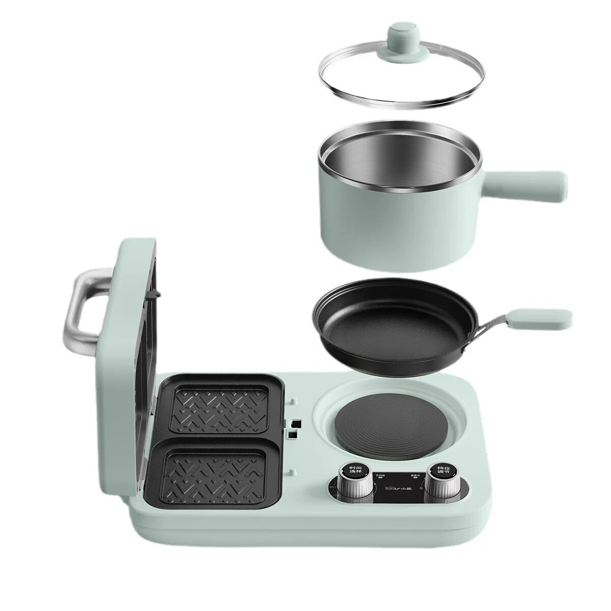 Breakfast Sandwich Press - เครื่องทำแซนวิช เครื่องทำอาหารเช้า ขนาดเล็ก ใช้งานง่าย อเนกประสงค์ เครื่องปิ้งขนมปัง