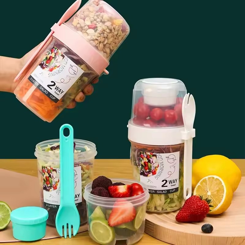 Meal Prep Oatmeal - ถ้วยสลัดข้าวโอ๊ต 500 มล. + 300 มล.