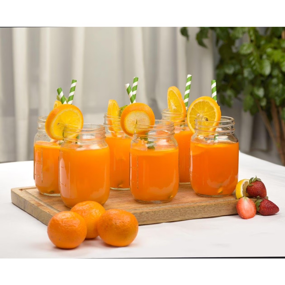 Meal Prep Jars With Lids - ขวดแก้วเมสันขนาด 16 ออนซ์ ปากกว้าง พร้อมฝาและขอบปิดสนิท แพ็ค