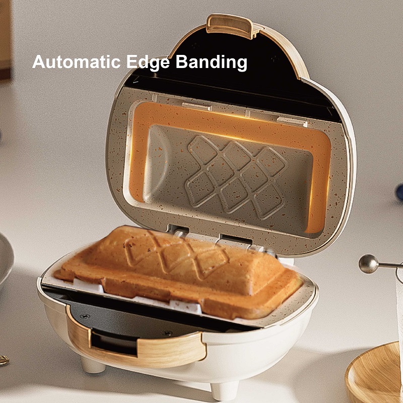 Breakfast Sandwich Press - เครื่องทำแซนวิช 500W เครื่องทำอาหารเช้าเร็ว เครื่องทำขนมปังปิ้งแบบกดร้อน เครื่องทำปานินี่แบบไม่ติดกระทะ อุปกรณ์ครัวอเนกประสงค์