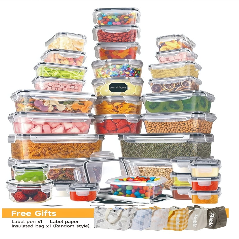 Meal Prep Glass Containers - ชุดเก็บอาหารปลอดสาร BPA 48 ชิ้น – ภาชนะสุญญากาศ