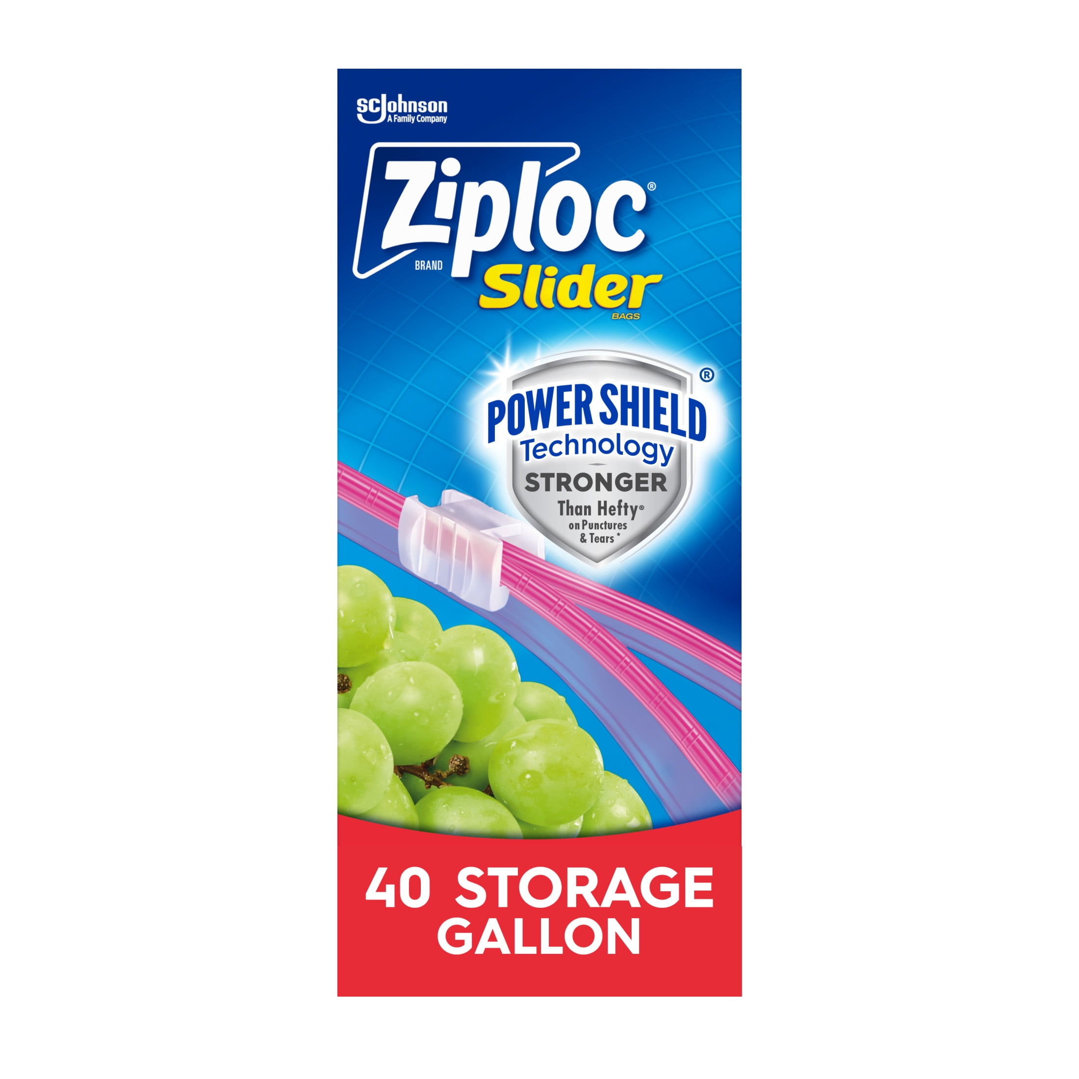 Meal Prep Ziploc Bags - ถุงซิปล็อคขนาดแกลลอนแบบมีซิปเลื่อน, เทคโนโลยี Power Shield ป้องกันการรั่วซึม สำหรับเตรียมอาหาร,