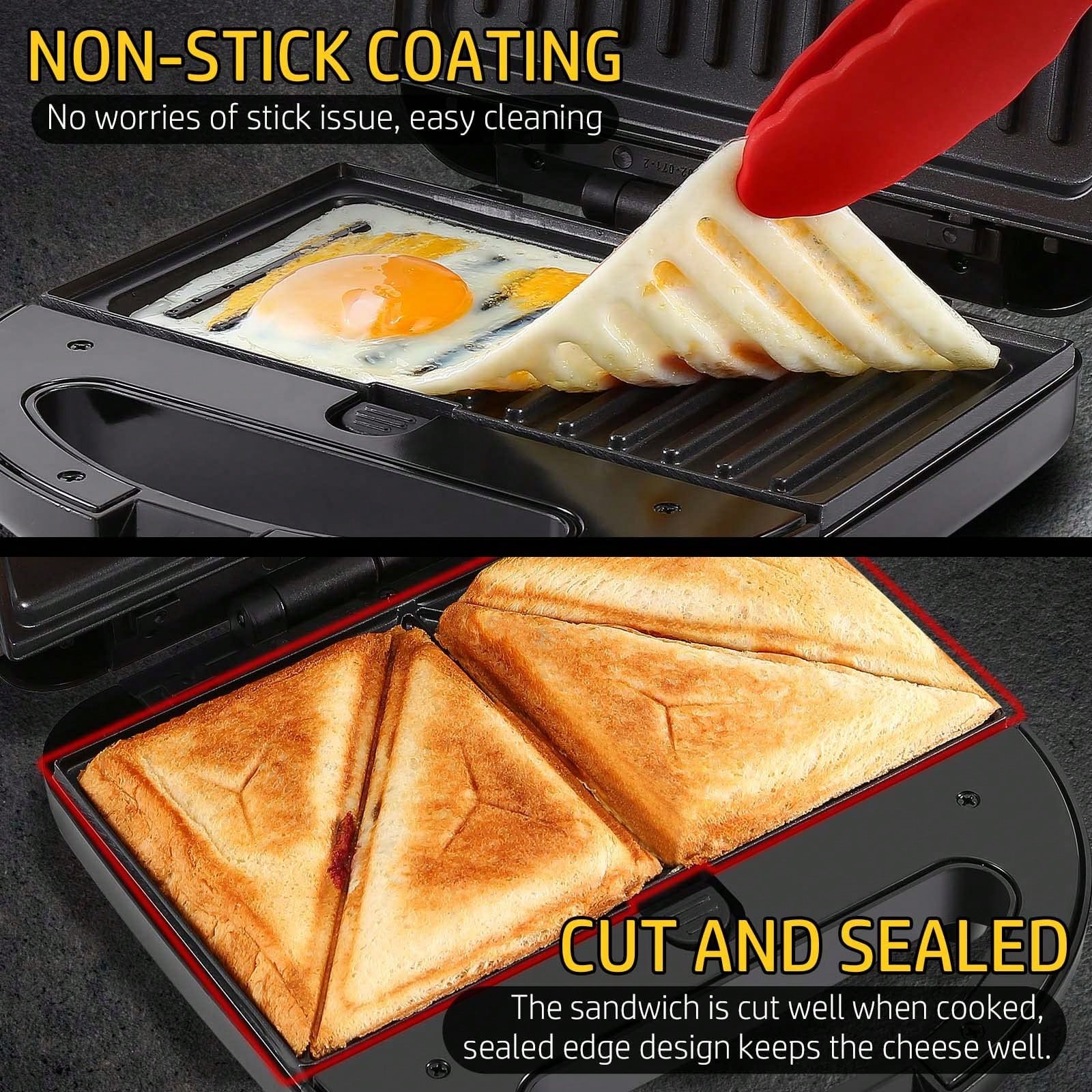 เครื่องทำแซนด์วิชและวาฟเฟิล 3- - Breakfast Sandwich Press บทวิจารณ์และราคา