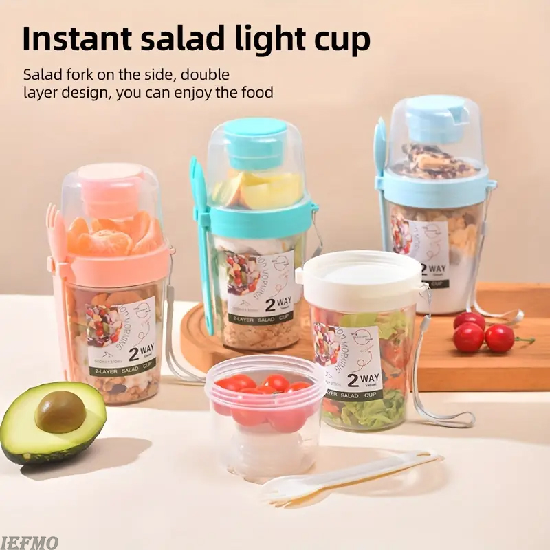 ชุดชามสลัดพกพาพร้อมส้อมในตัวแล - Meal Prep Yogurt Bowl บทวิจารณ์และราคา