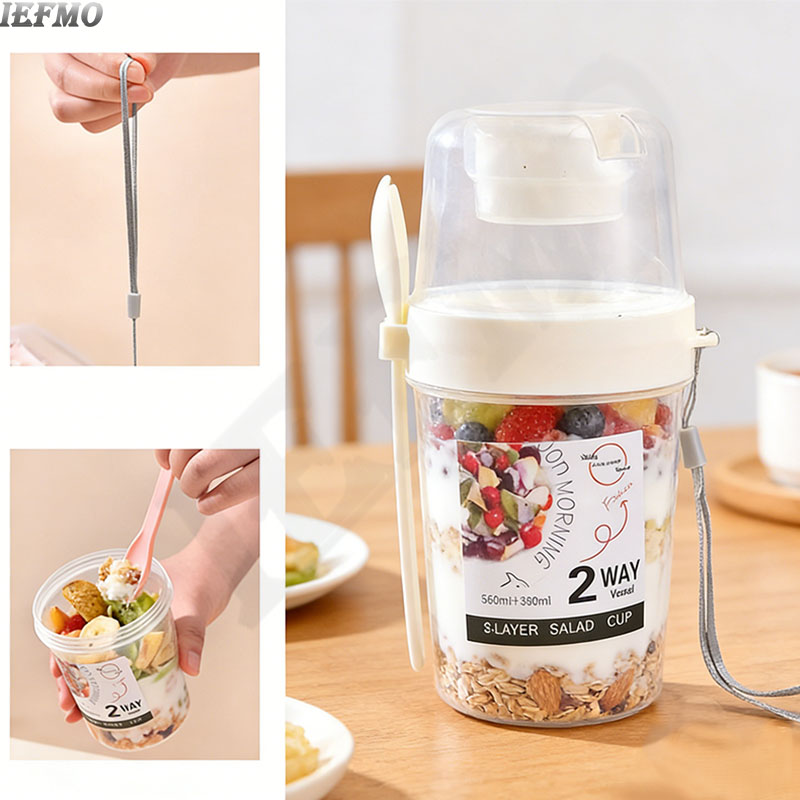 ชุดชามสลัดพกพาพร้อมส้อมในตัวแล - Meal Prep Yogurt Bowl บทวิจารณ์และราคา