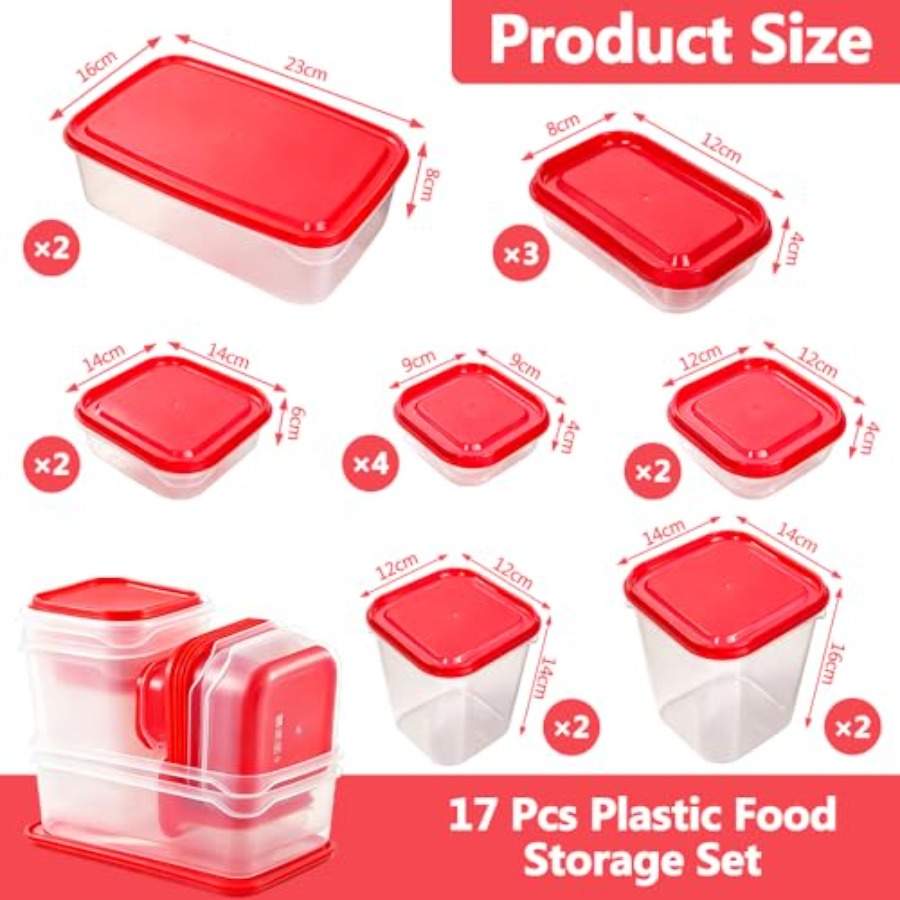 ชุดภาชนะเก็บอาหารพลาสติก 17 ชิ - Meal Prep Food บทวิจารณ์และราคา
