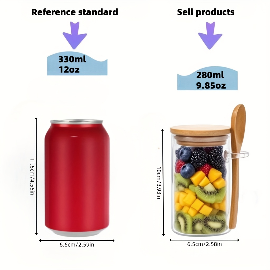 4/8/12 ชิ้น, ถ้วยอาหารเช้าข้าว - Meal Prep Jars With Lids บทวิจารณ์และราคา