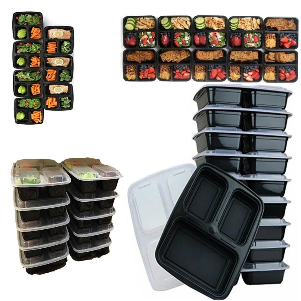 7 แพ็ค 3 ช่องภาชนะเตรียมอาหารห - Meal Prep Glass Containers บทวิจารณ์และราคา