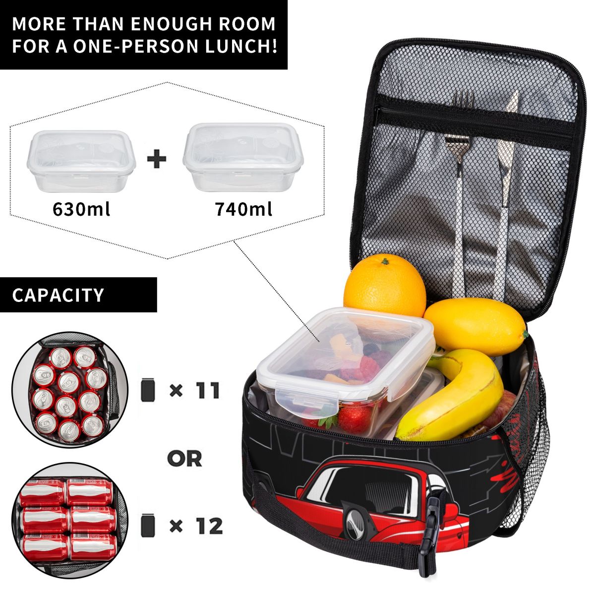 กระเป๋าใส่อาหารลายหินอ่อนรถเรด - Meal Prep Diet บทวิจารณ์และราคา