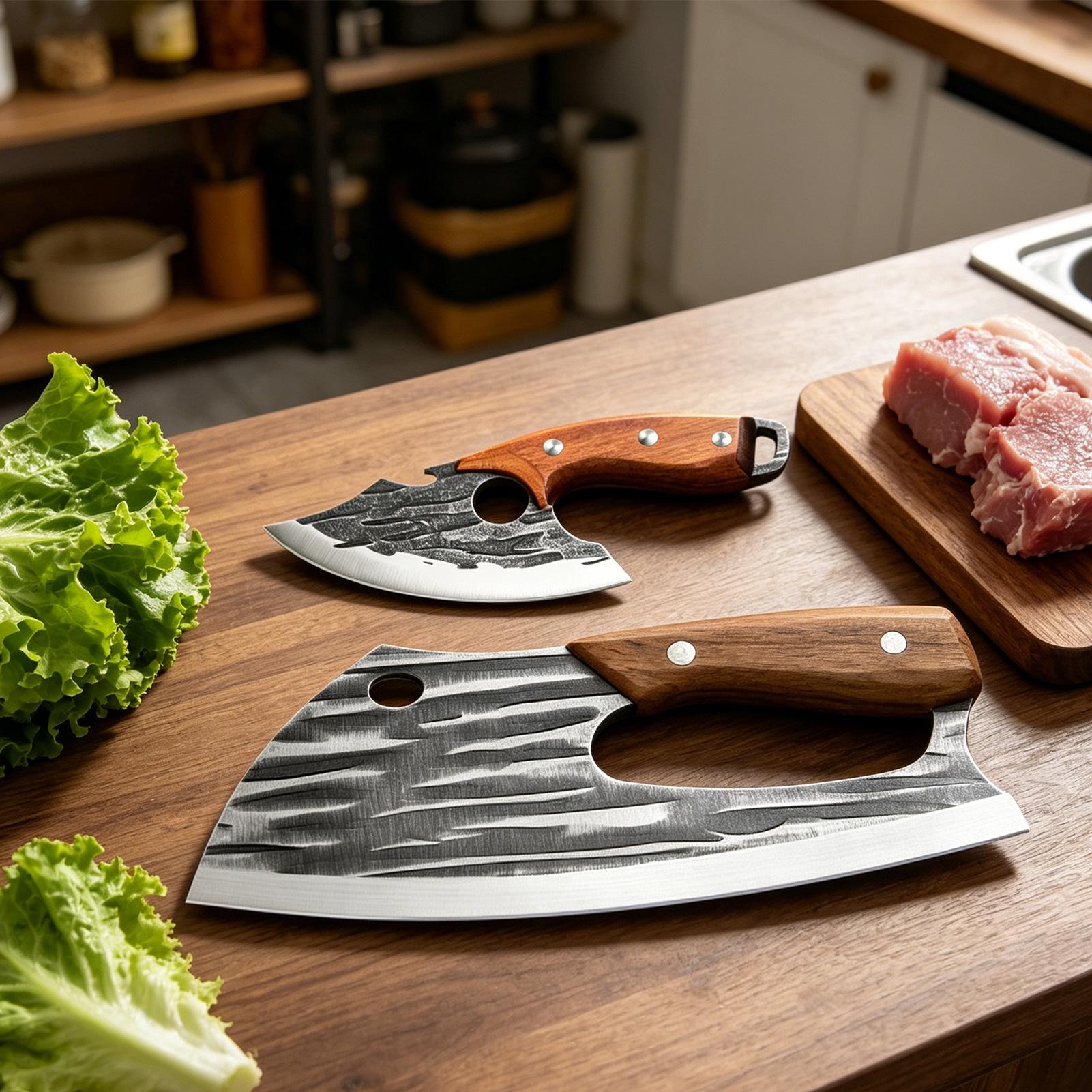 มีดสับเนื้อ 2 ชิ้น แบบหนา สำหร - Meal Prep Restaurant บทวิจารณ์และราคา
