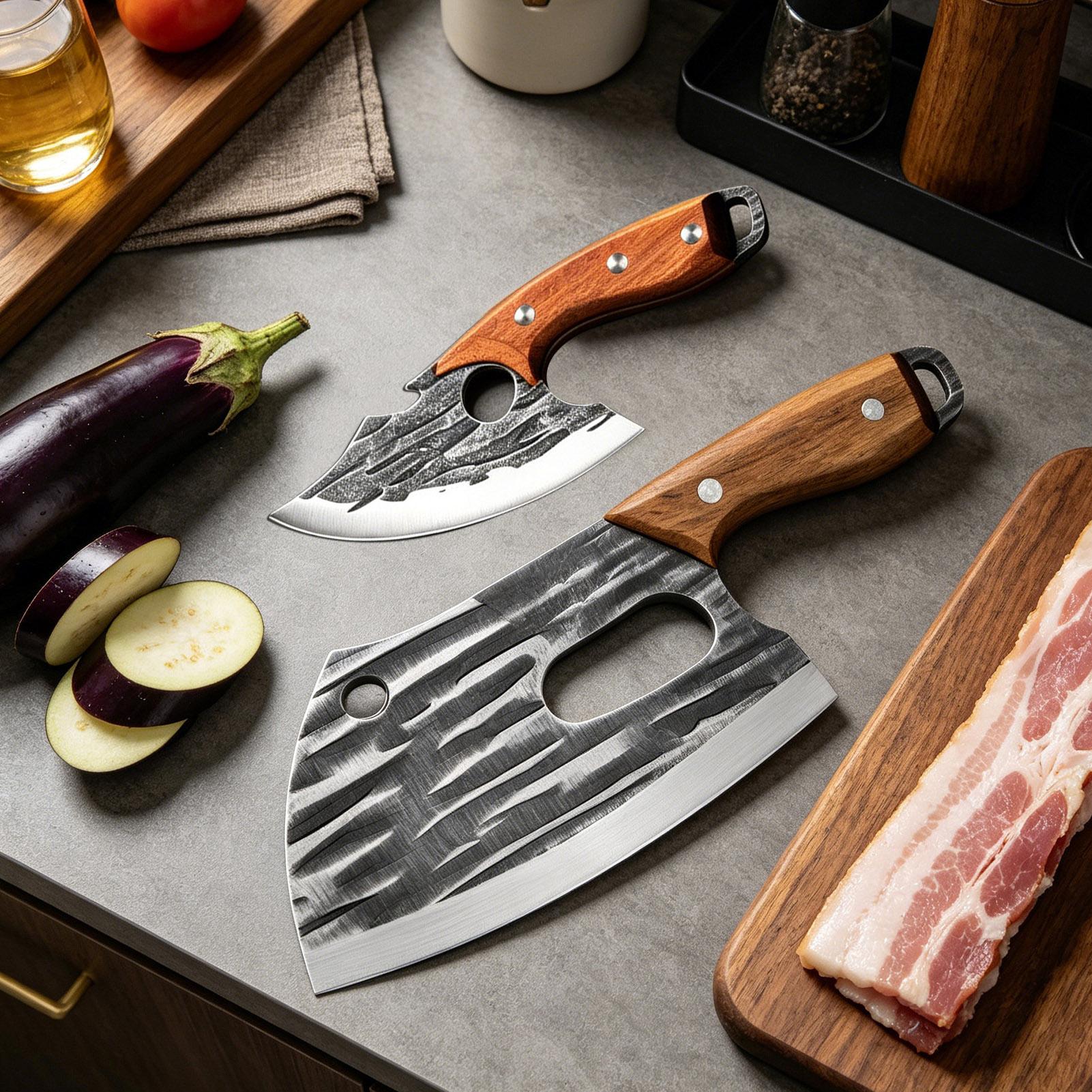 มีดสับเนื้อ 2 ชิ้น แบบหนา สำหร - Meal Prep Restaurant บทวิจารณ์และราคา