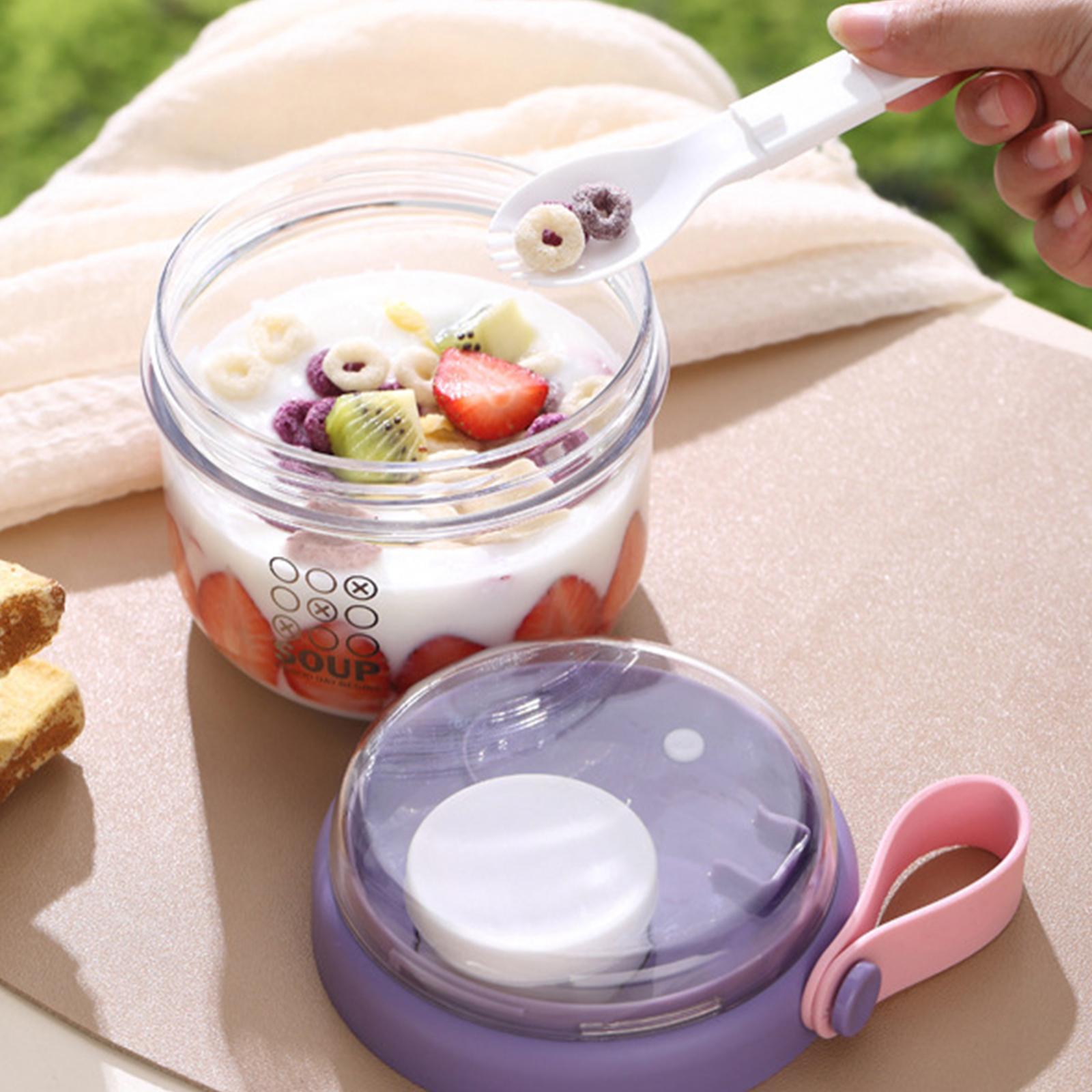 ถ้วยสลัดพร้อมฝาปิดและช้อน ใช้ซ - Meal Prep Oatmeal บทวิจารณ์และราคา