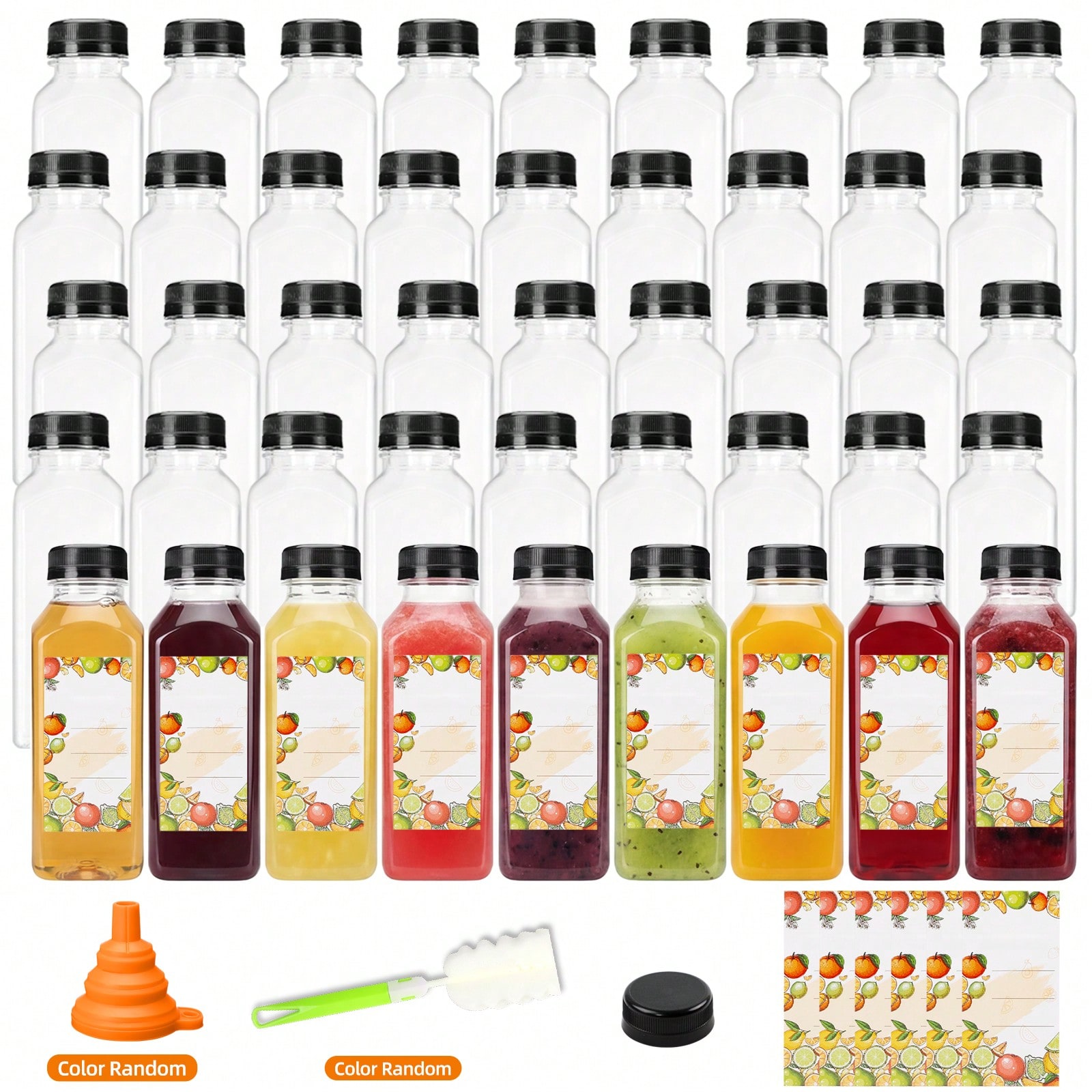ขวดพลาสติกใสทรงทันสมัย ขนาด 12 - Meal Prep Juice บทวิจารณ์และราคา