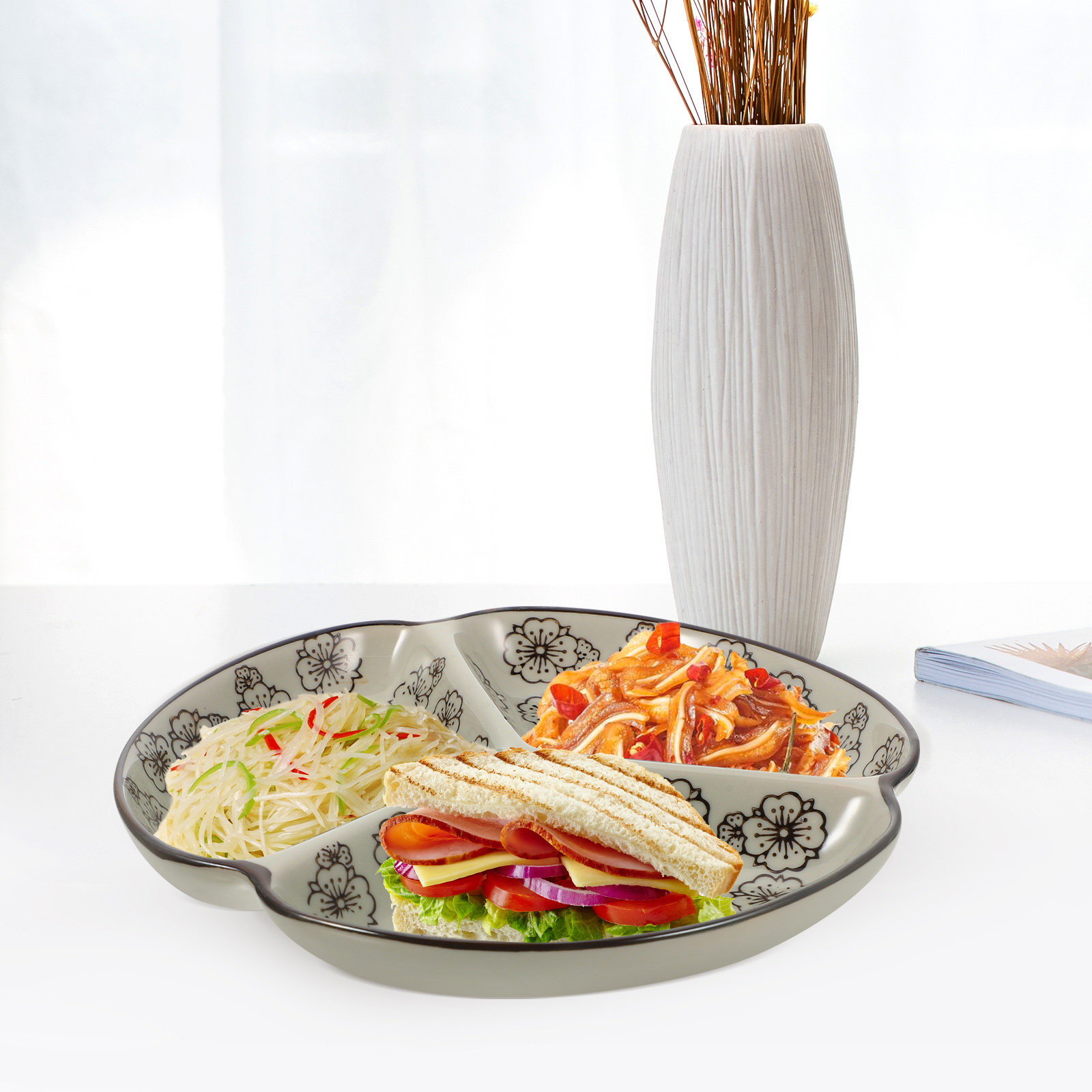 จานแบ่ง 3 ช่องสำหรับการรับประท - Meal Prep Diet บทวิจารณ์และราคา