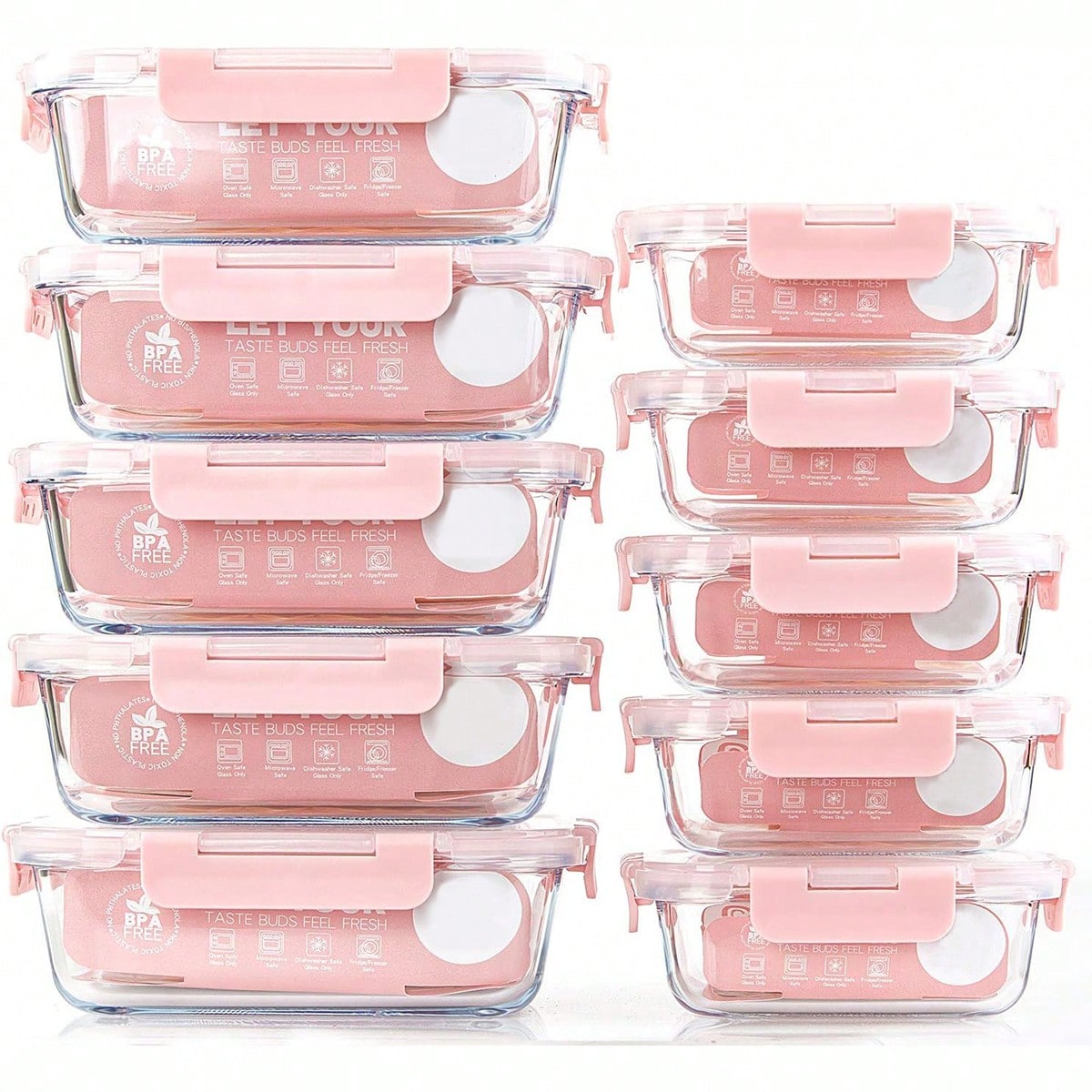 ชุดกล่องแก้วสำหรับเตรียมอาหาร  - Meal Prep Jars With Lids บทวิจารณ์และราคา