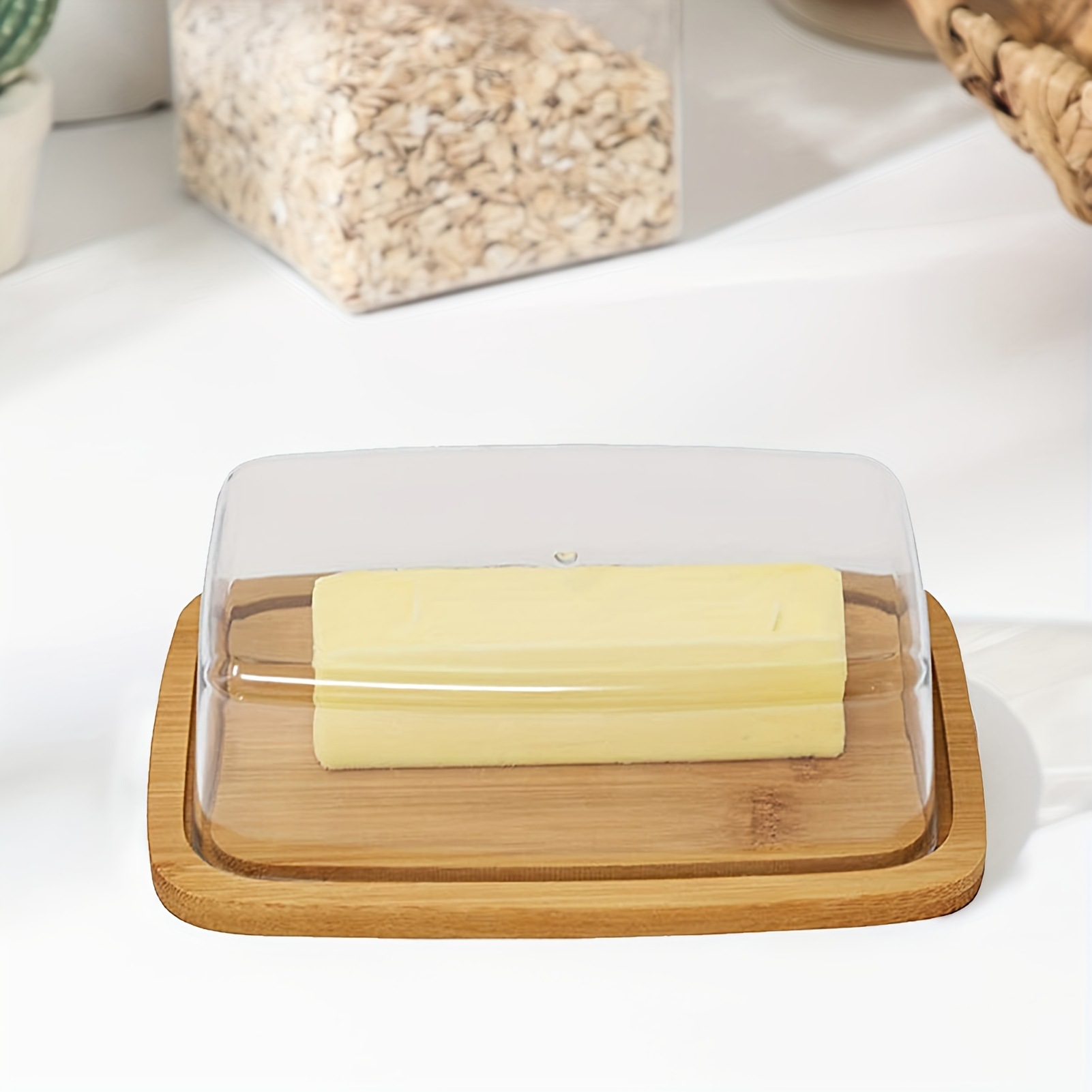 ถาดใส่เนยไม้ไผ่ทรงสี่เหลี่ยมถา - Meal Prep Glass Containers บทวิจารณ์และราคา