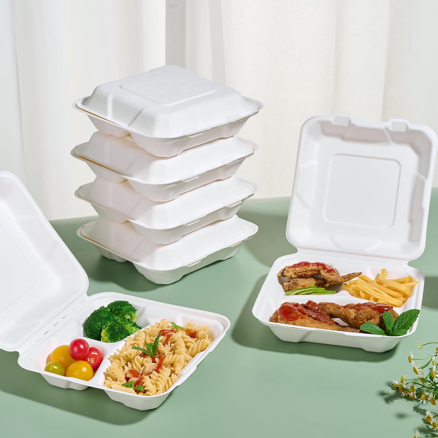 กล่องอาหารแบบใช้แล้วทิ้งทรงเปล - Meal Prep Restaurant บทวิจารณ์และราคา