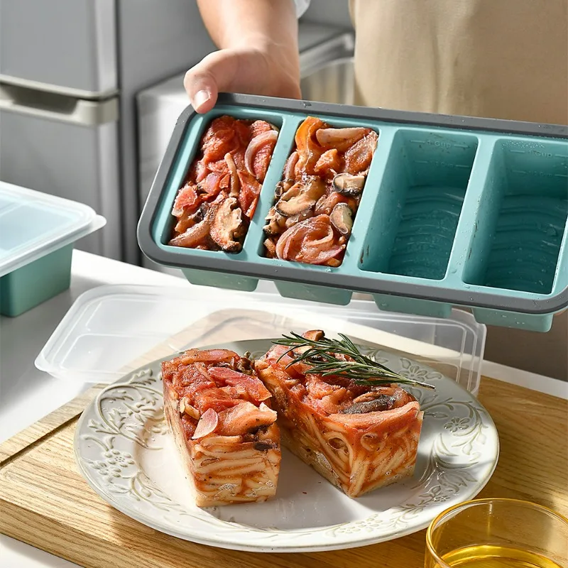 ถาดซิลิโคนสำหรับแช่แข็งอาหาร 1 - Meal Prep Oatmeal บทวิจารณ์และราคา
