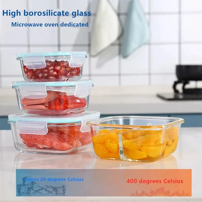 กล่องแก้วเก็บอาหารสด ทนความร้อ - Meal Prep Glass Containers บทวิจารณ์และราคา