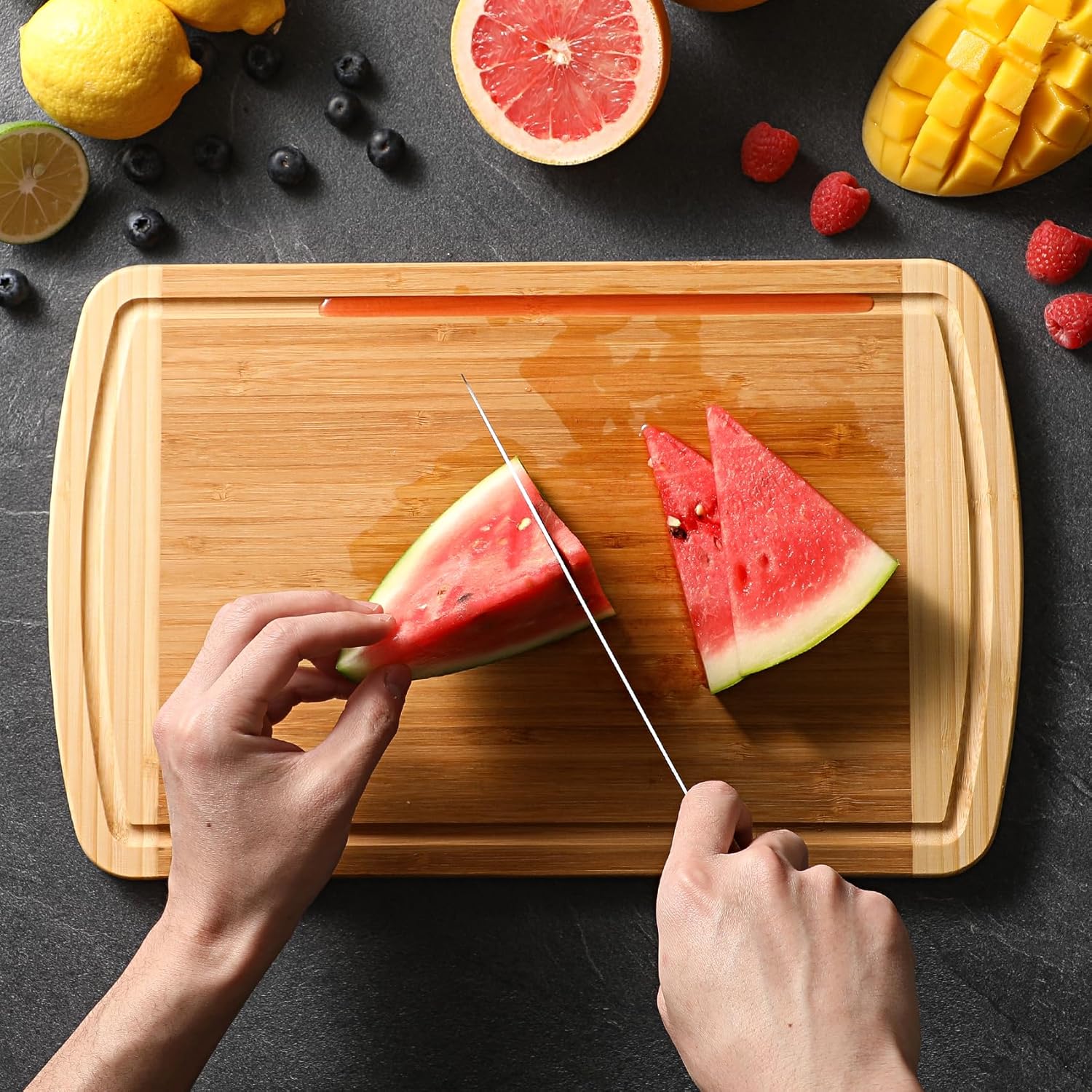 เขียงไม้ไผ่ขนาดใหญ่สำหรับเตรีย - Meal Prep Juice บทวิจารณ์และราคา