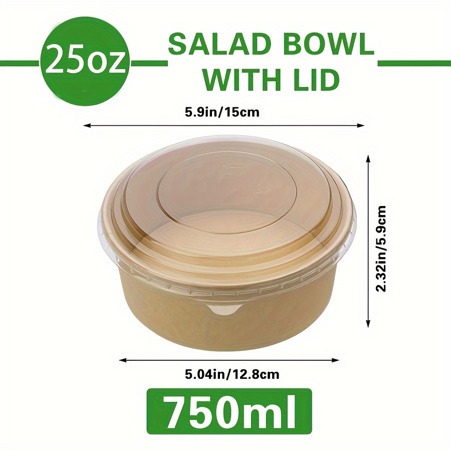 ชามกระดาษขนาด 25 ออนซ์/750 มล. - Meal Prep Food บทวิจารณ์และราคา