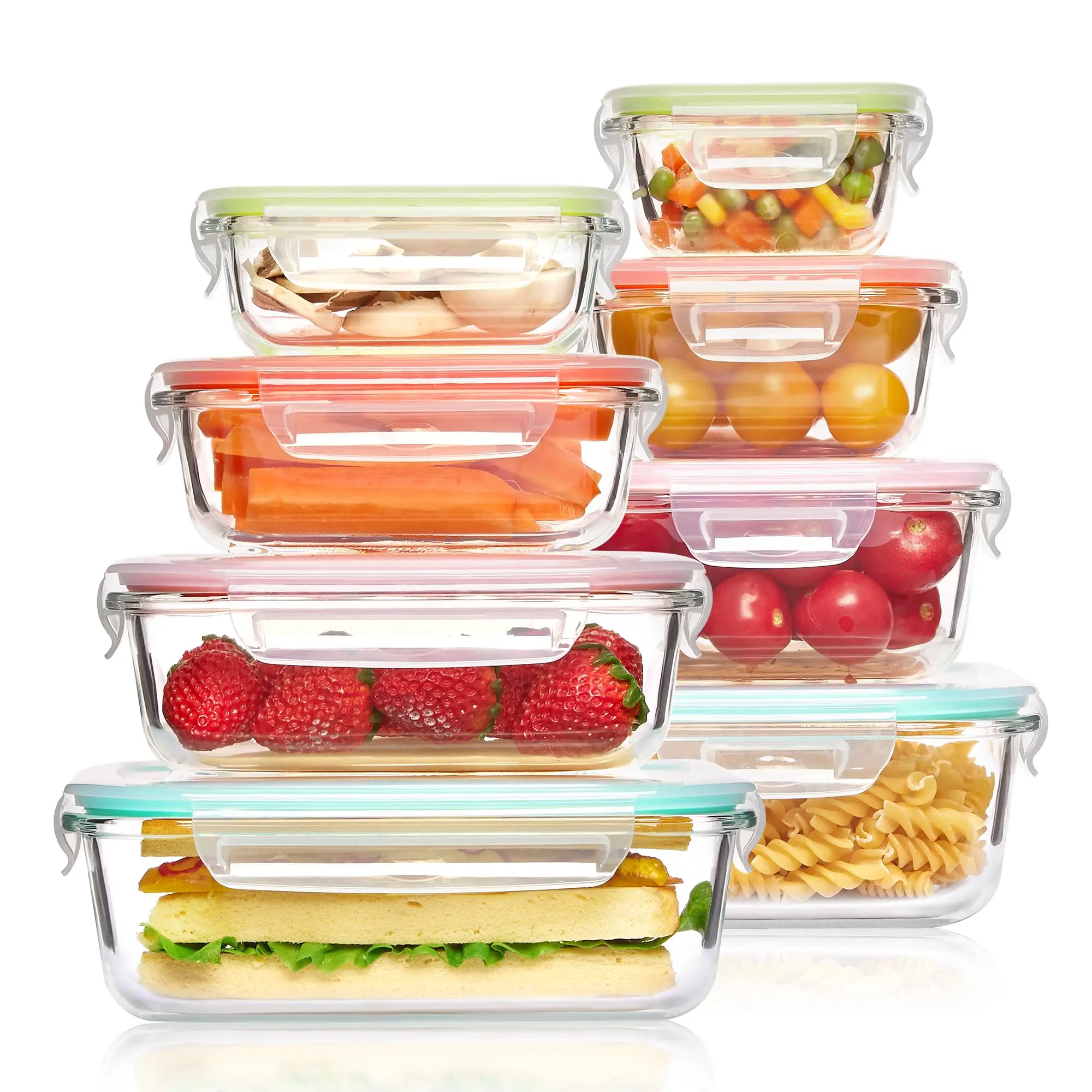 กล่องข้าวแก้วภาชนะเก็บอาหาร, อ - Meal Prep Glass Containers บทวิจารณ์และราคา