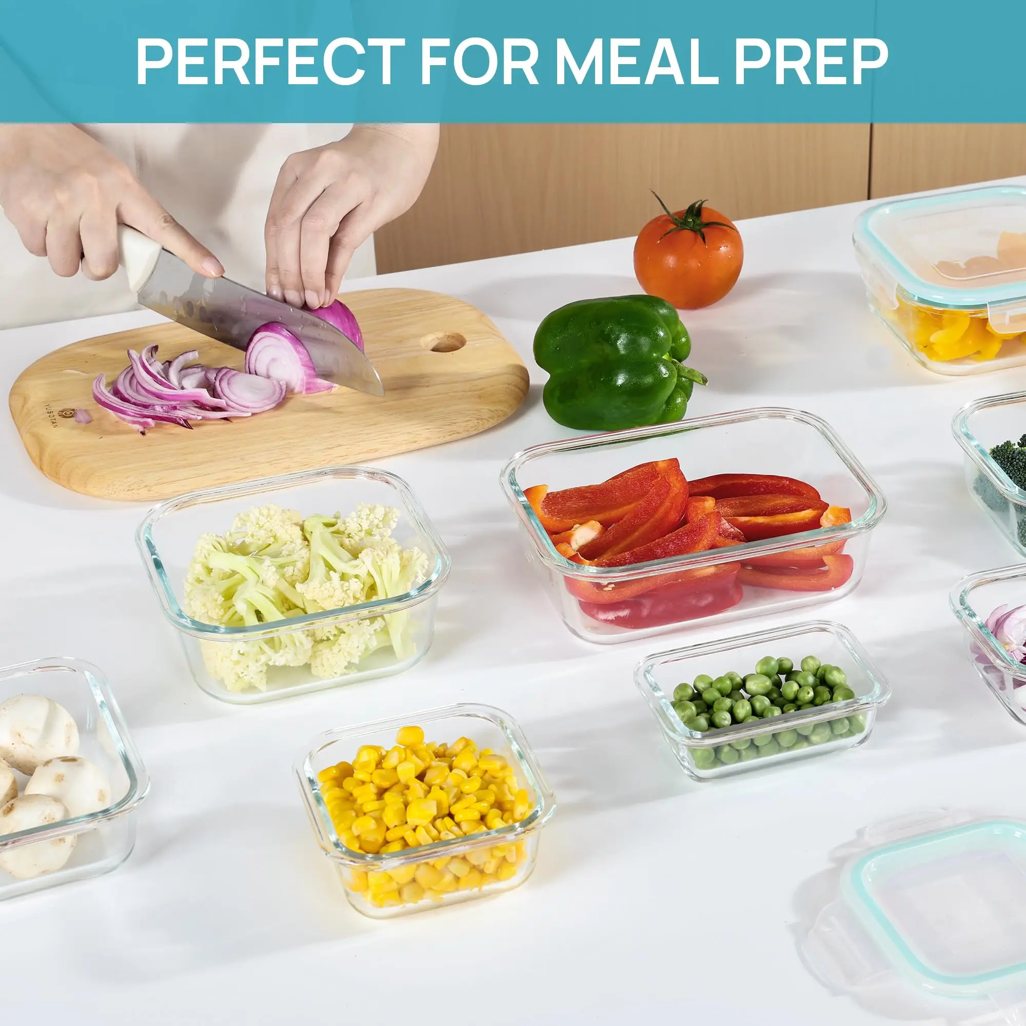 กล่องข้าวแก้วภาชนะเก็บอาหาร, อ - Meal Prep Glass Containers บทวิจารณ์และราคา