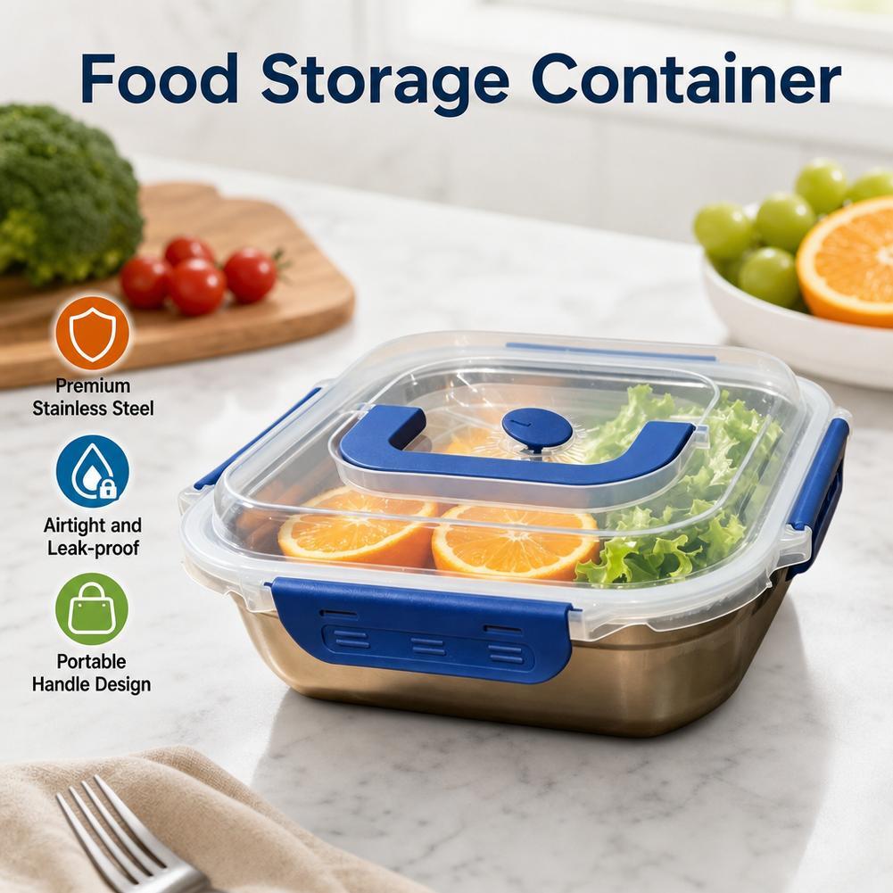 ภาชนะเก็บอาหารสแตนเลส กล่องอาห - Meal Prep Jars With Lids บทวิจารณ์และราคา
