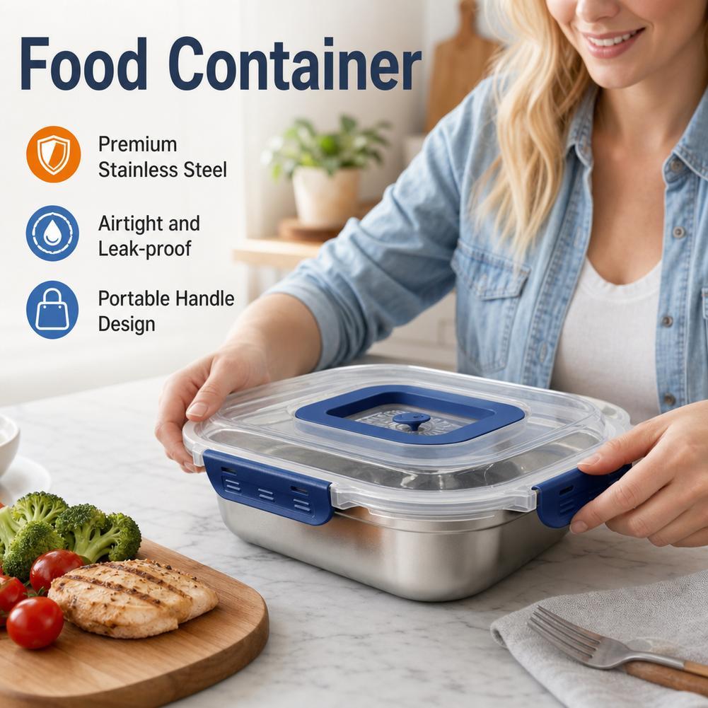 ภาชนะเก็บอาหารสแตนเลส กล่องอาห - Meal Prep Jars With Lids บทวิจารณ์และราคา